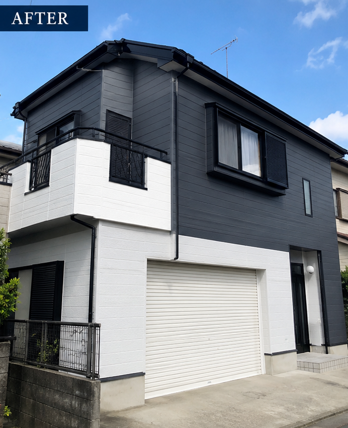 塗装後の戸建て住宅